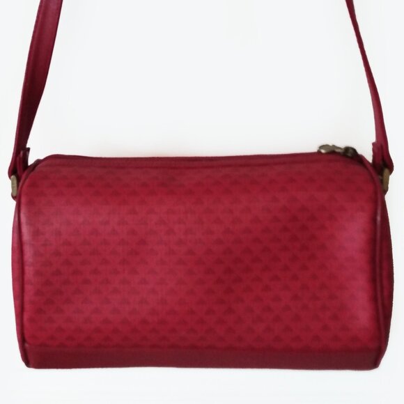 Vintage 1980;s Liz Claiborne-Red Triangle Logo-Crossbody Bag - Picture 5 of 15